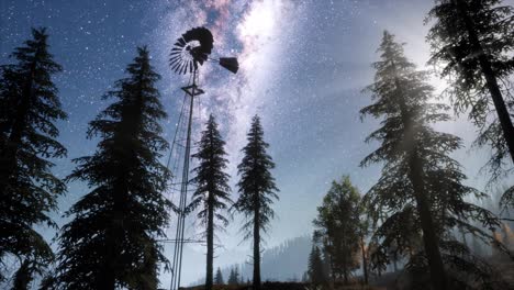 Retro-Windmill-in-Mountain-Forest